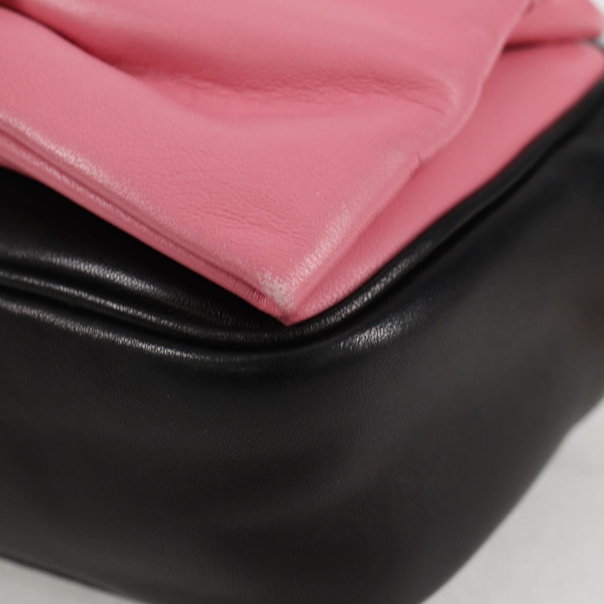 Prada Ribbon, Black, Leather, shoulder