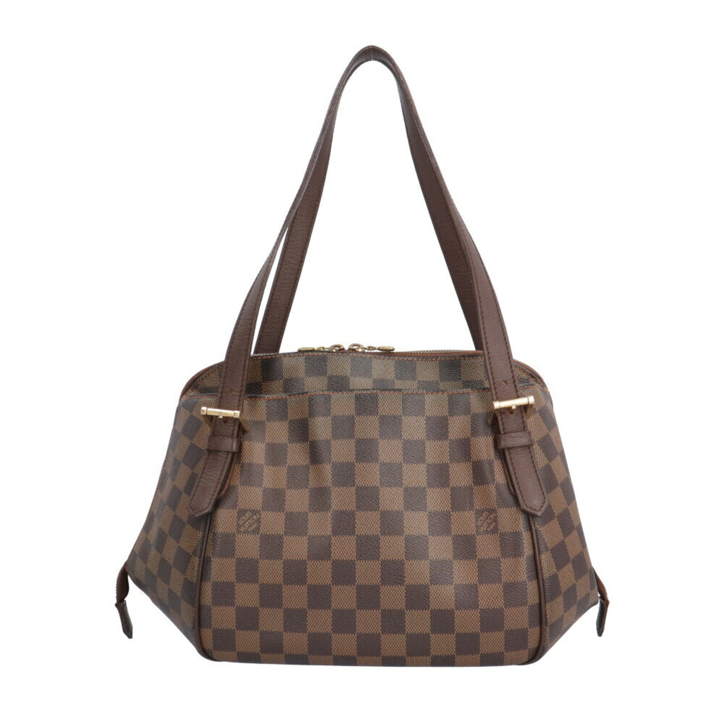 Louis Vuitton Belem MM, Brown, Canvas, shoulder