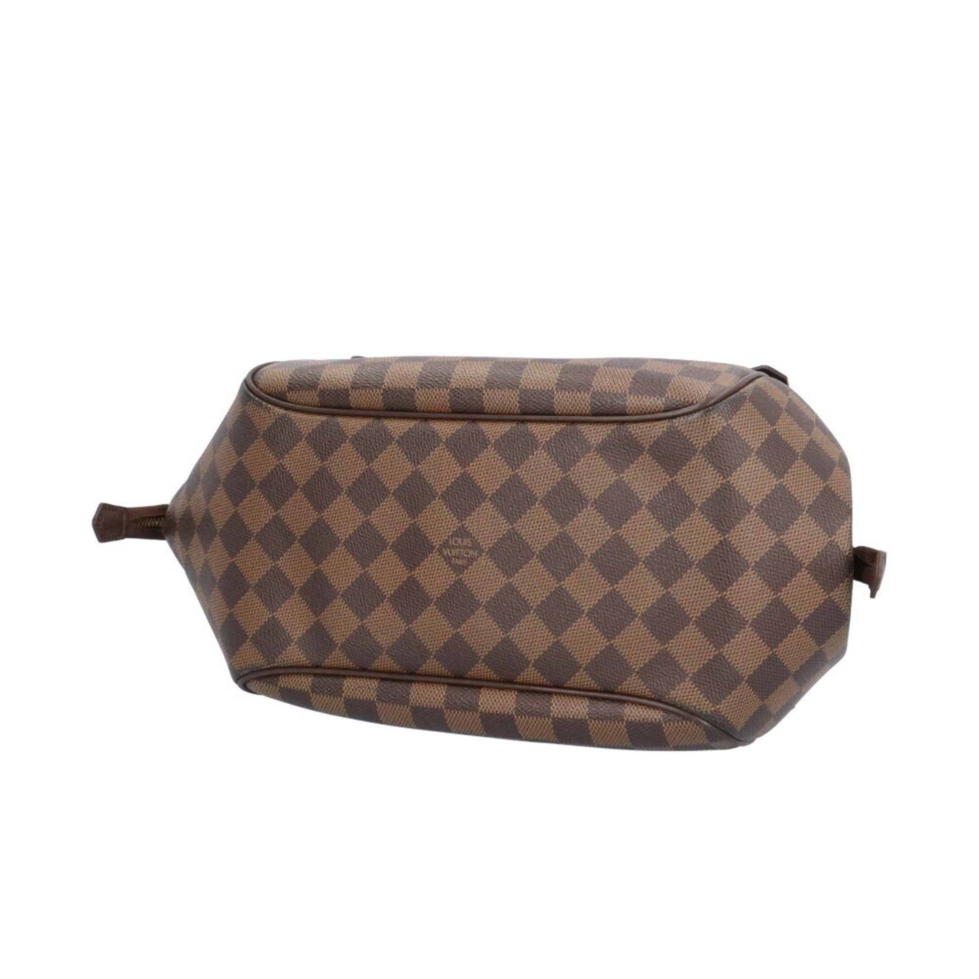 Louis Vuitton Belem MM, Brown, Canvas, shoulder