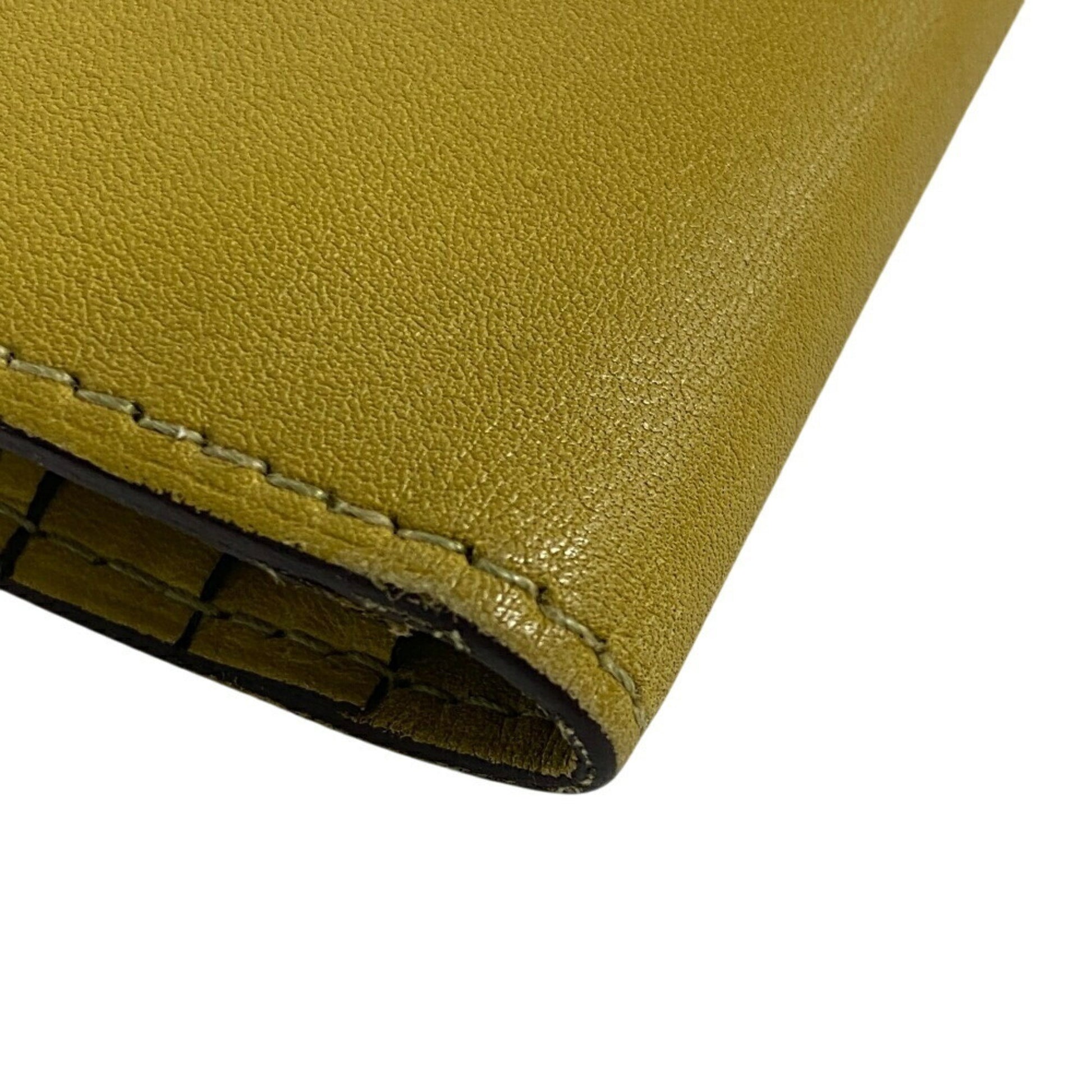 Hermès Béarn, Yellow, Leather, wallet