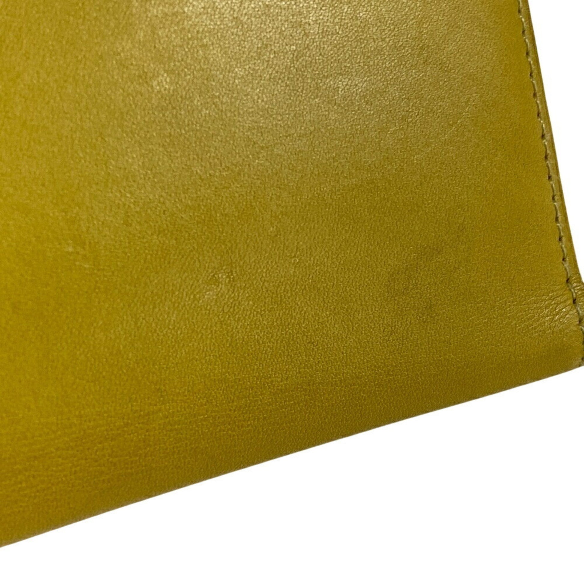 Hermès Béarn, Yellow, Leather, wallet