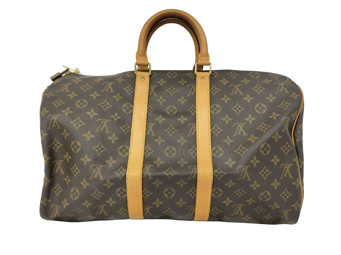 Louis Vuitton Keepall Bandouliere Bag Monogram Canvas, BROWN, CANVAS, Travel bag