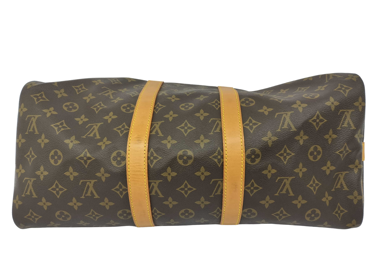 Louis Vuitton Keepall Bandouliere Bag Monogram Canvas, BROWN, CANVAS, Travel bag