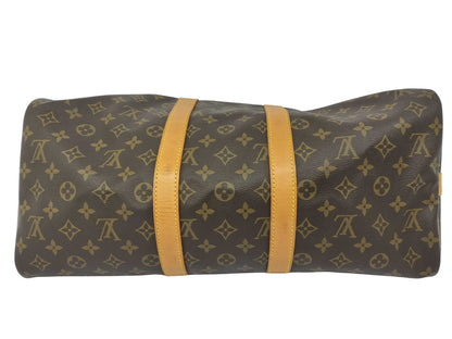 Louis Vuitton Keepall Bandouliere Bag Monogram Canvas, BROWN, CANVAS, Travel bag