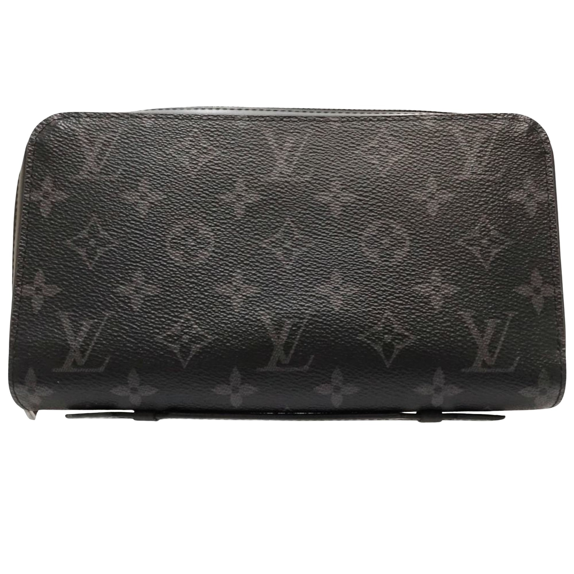 Louis Vuitton, Black, Canvas, wallet