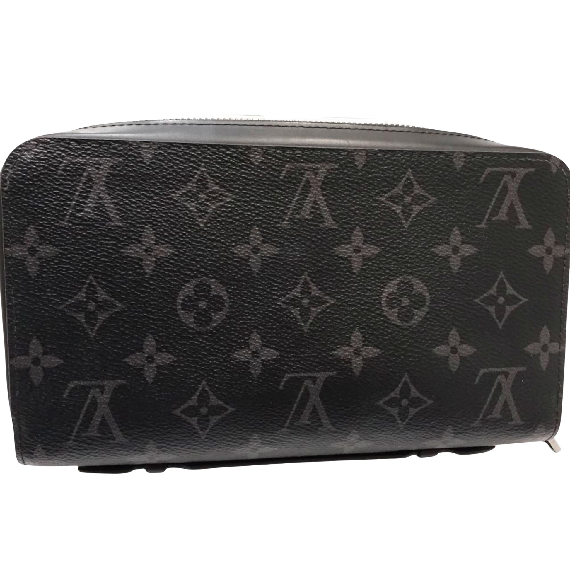 Louis Vuitton, Black, Canvas, wallet