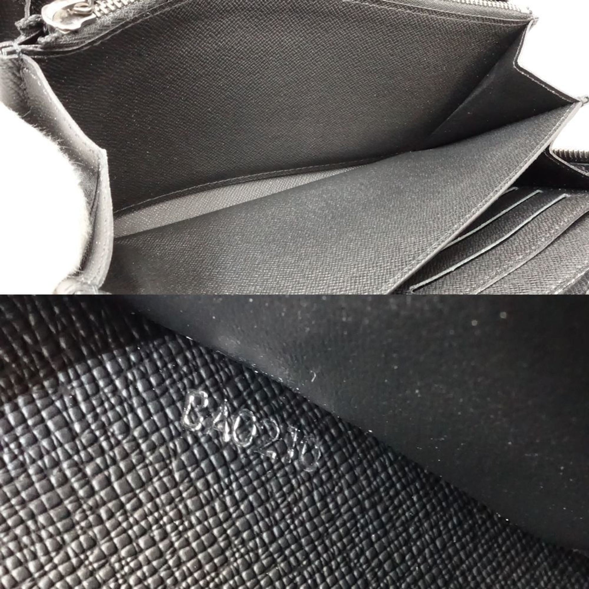 Louis Vuitton, Black, Canvas, wallet