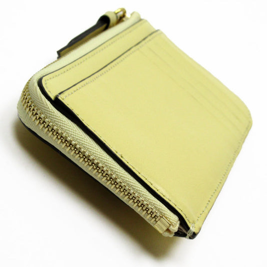 Chloe Zip wallet leather Embossed leather, YELLOW, LEATHER, Wallets