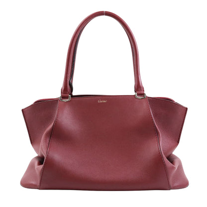 Cartier, Burgundy, Leather, handbag