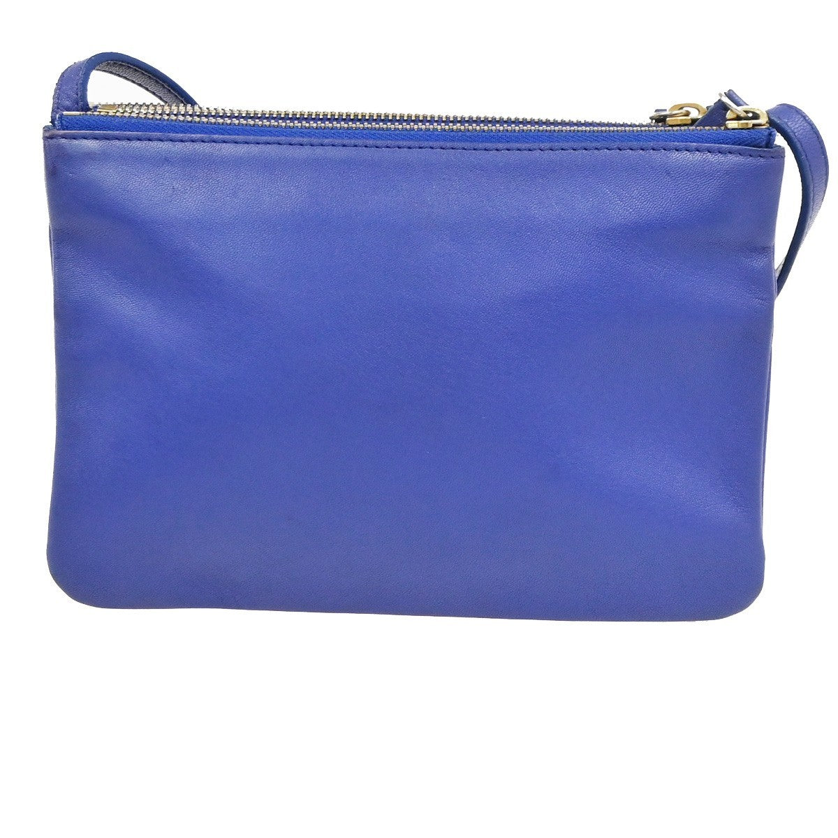 Celine Trio Leather, Blue, Leather, Shoulder Bag