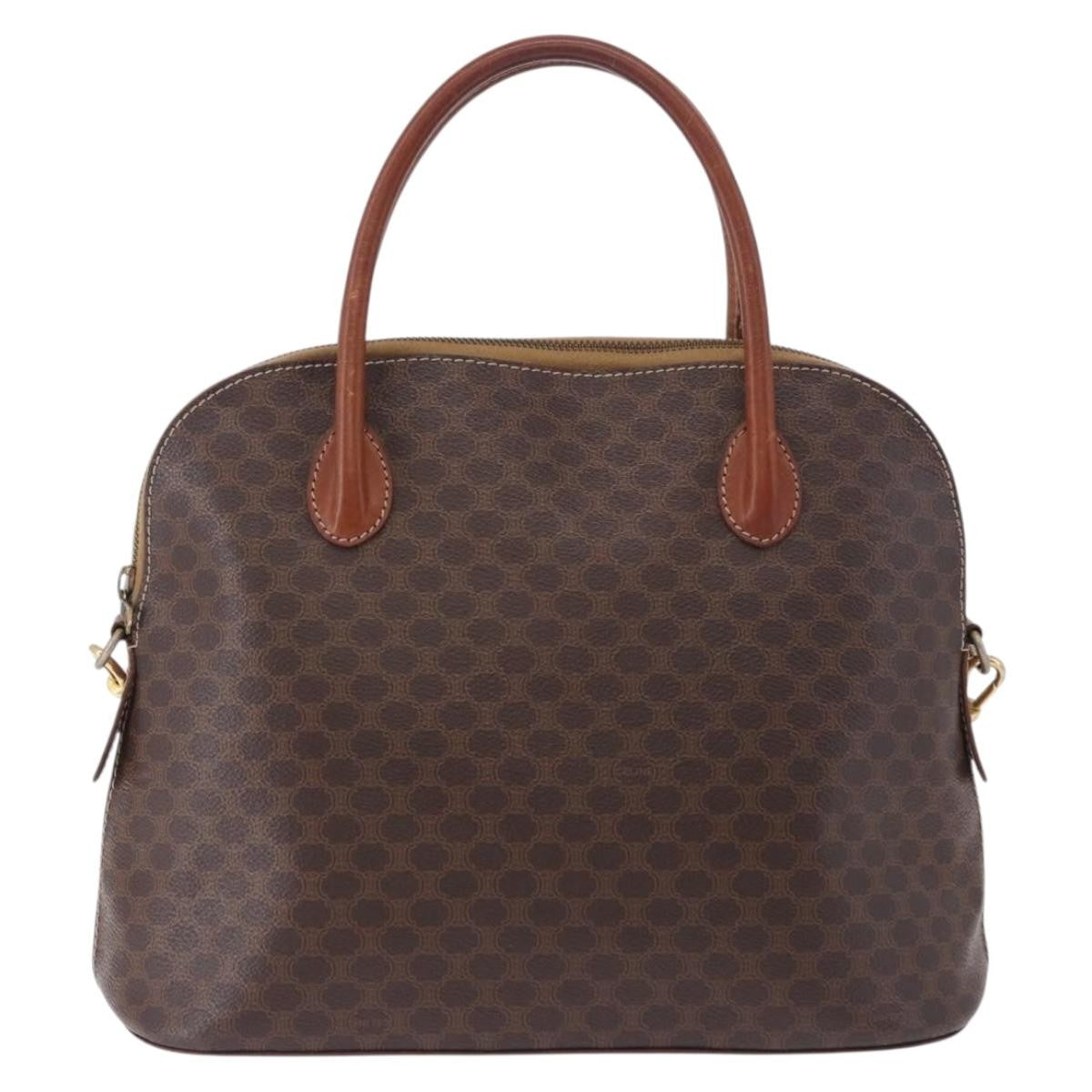 Celine Macadam Leather, Brown, PVC, Handbag