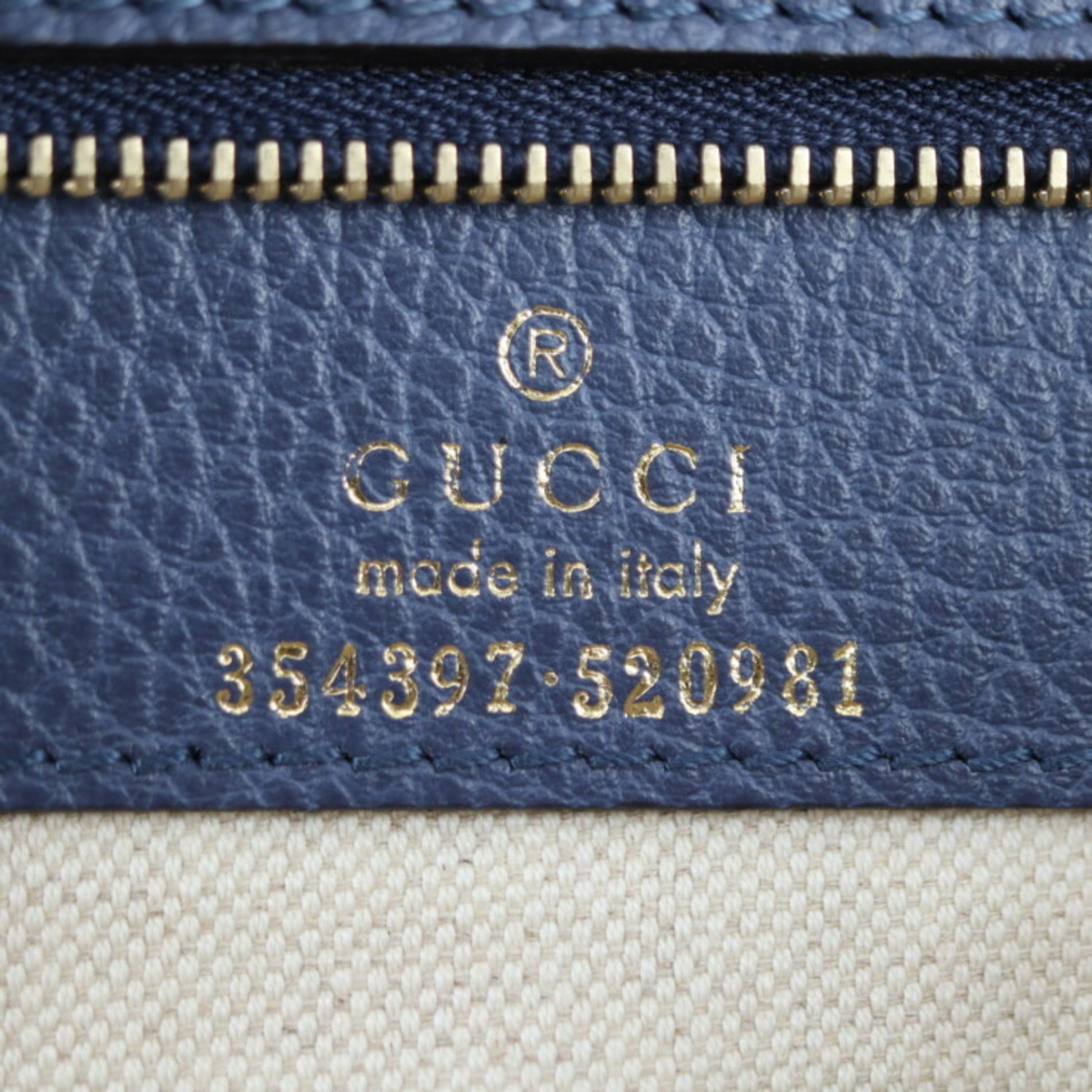 Gucci Swing, Navy, Leather, tote