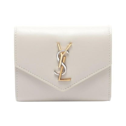 Saint Laurent, White, Leather, wallet