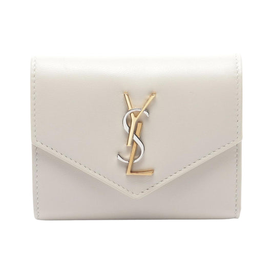 Saint Laurent, White, Leather, wallet
