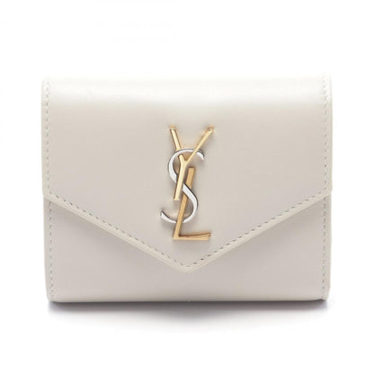 Saint Laurent, White, Leather, wallet
