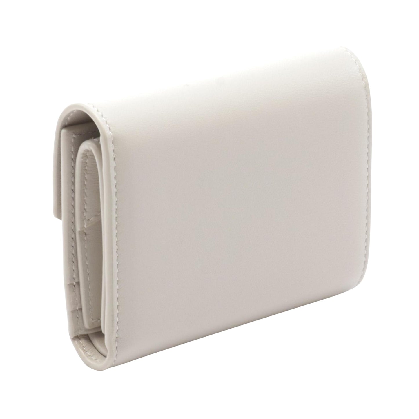 Saint Laurent, White, Leather, wallet