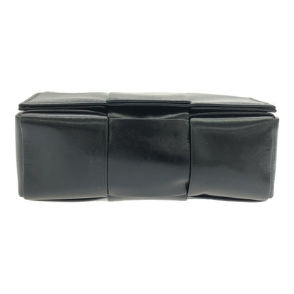 Bottega Veneta Cassette, Black, Leather, shoulder
