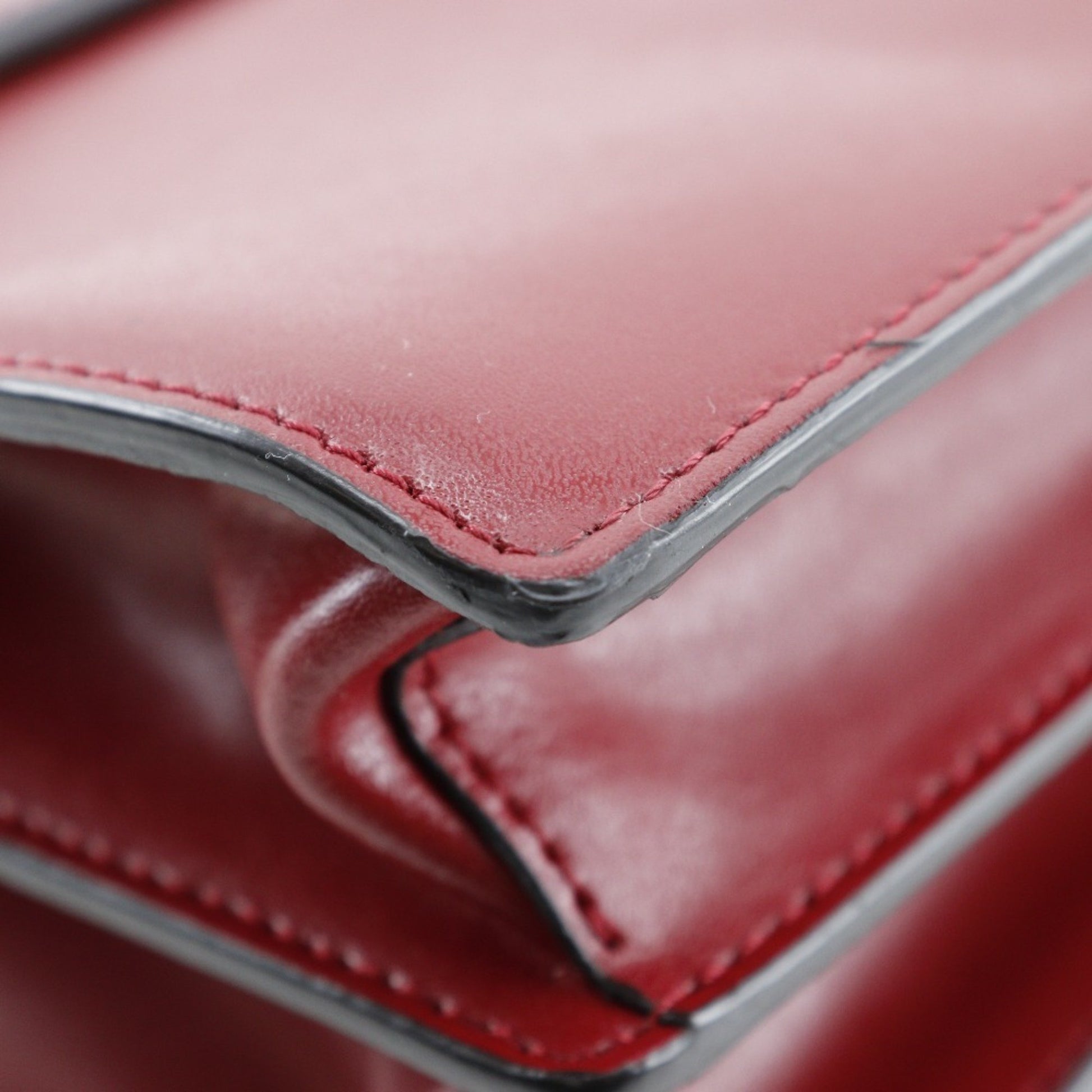 Fendi Kan I, Red, Leather, shoulder