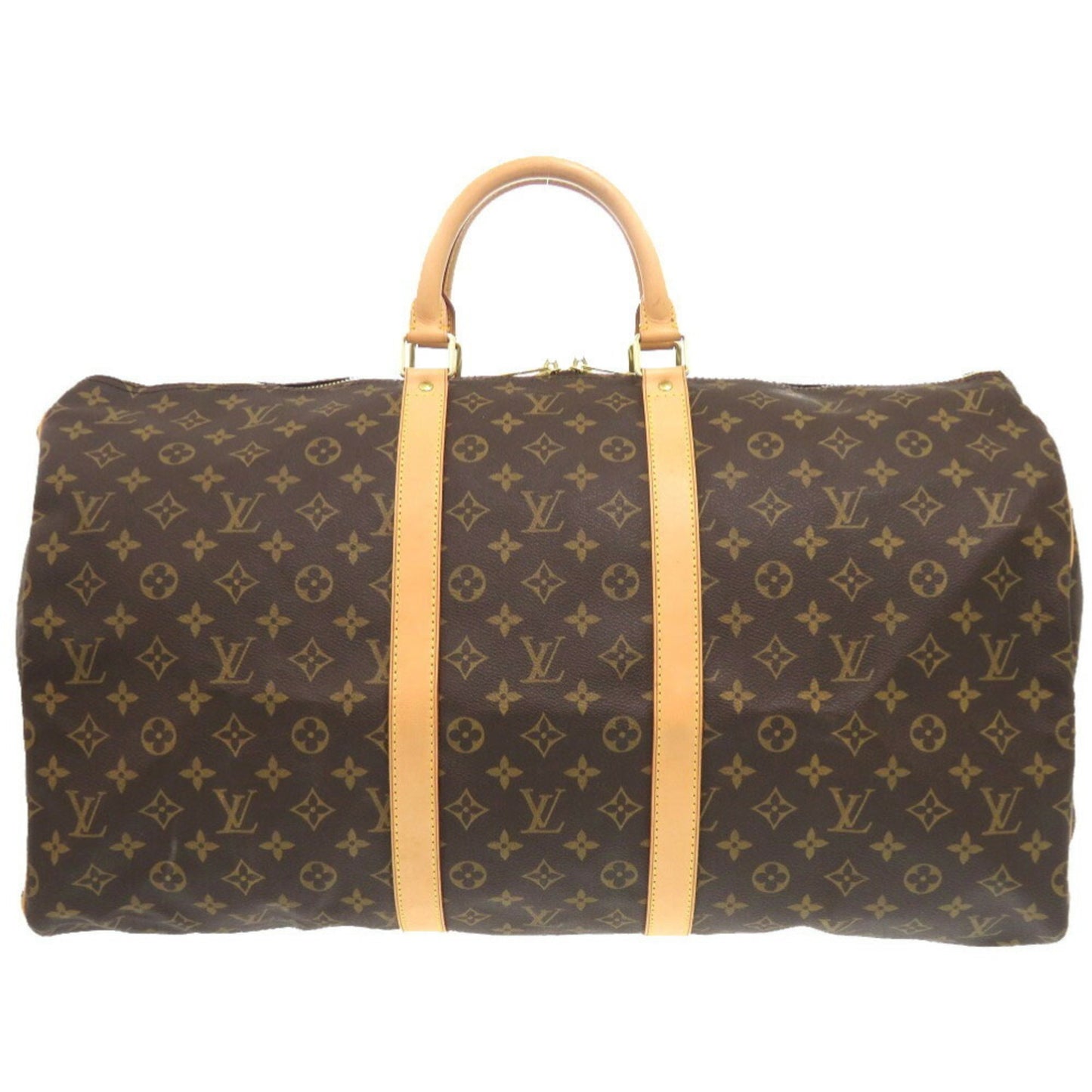 Louis Vuitton Keepall 55, Brown, Canvas, travel