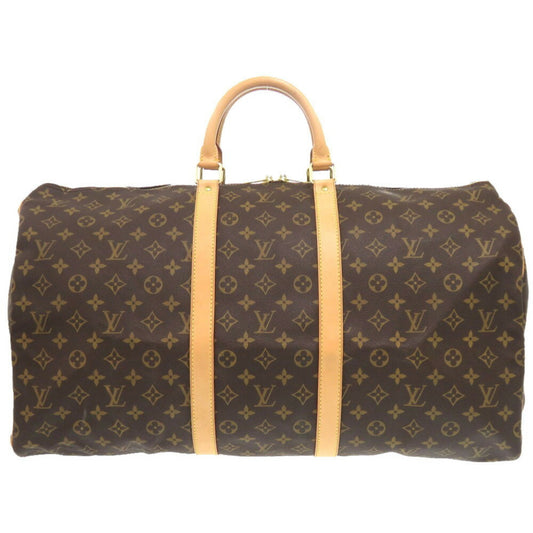 Louis Vuitton Keepall 55, Brown, Canvas, travel