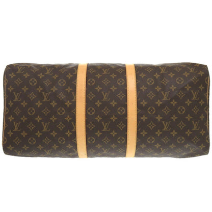 Louis Vuitton Keepall 55, Brown, Canvas, travel