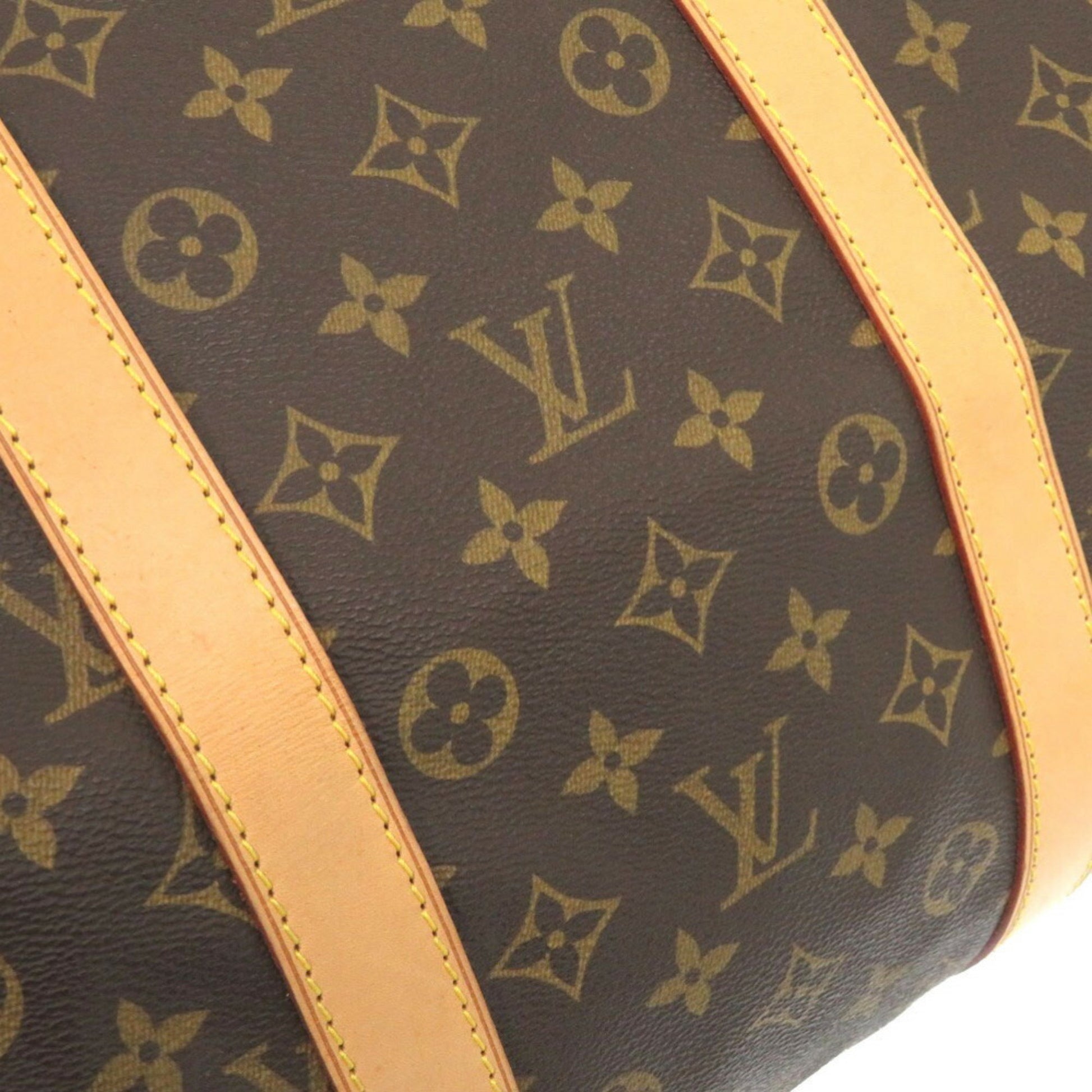 Louis Vuitton Keepall 55, Brown, Canvas, travel