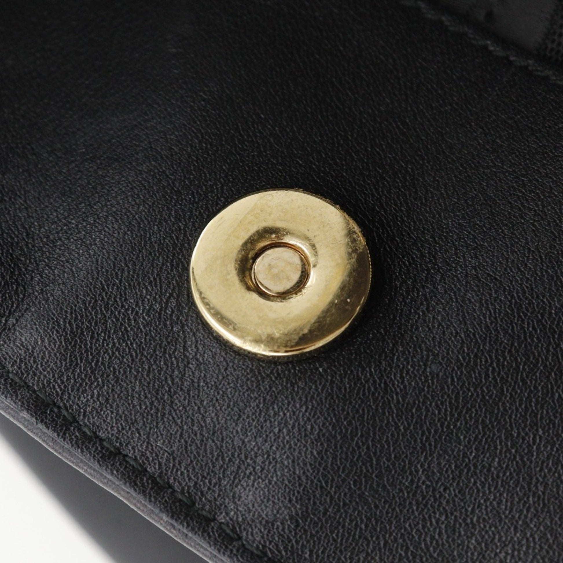 Salvatore Ferragamo Gancini, Black, Leather, handbag