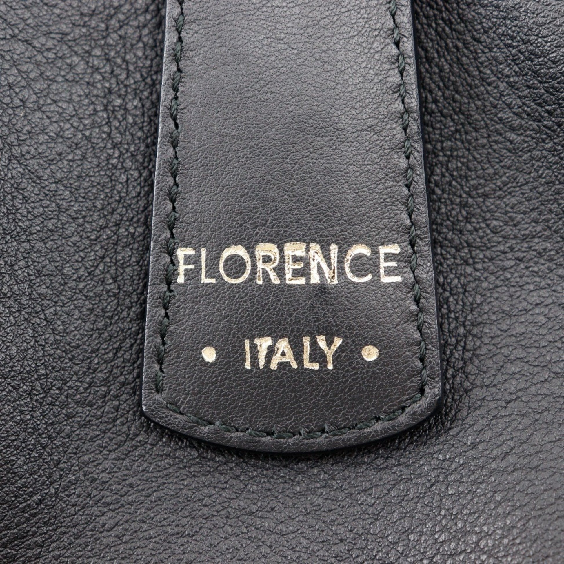 Salvatore Ferragamo Gancini, Black, Leather, handbag
