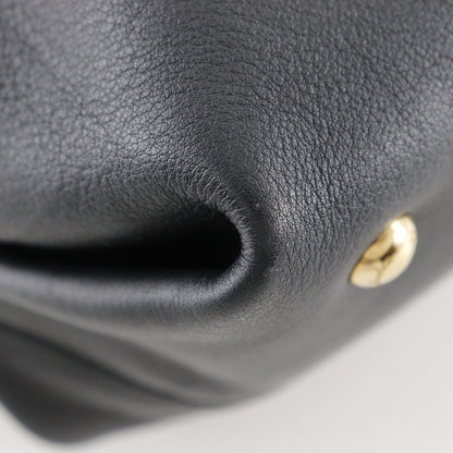 Salvatore Ferragamo Gancini, Black, Leather, handbag