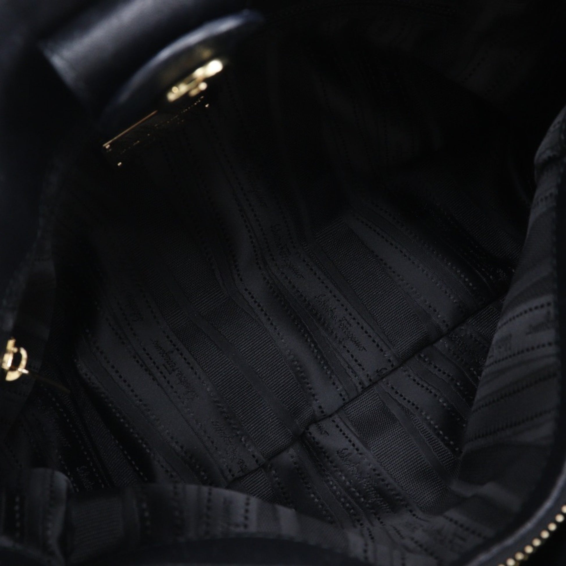 Salvatore Ferragamo Gancini, Black, Leather, handbag
