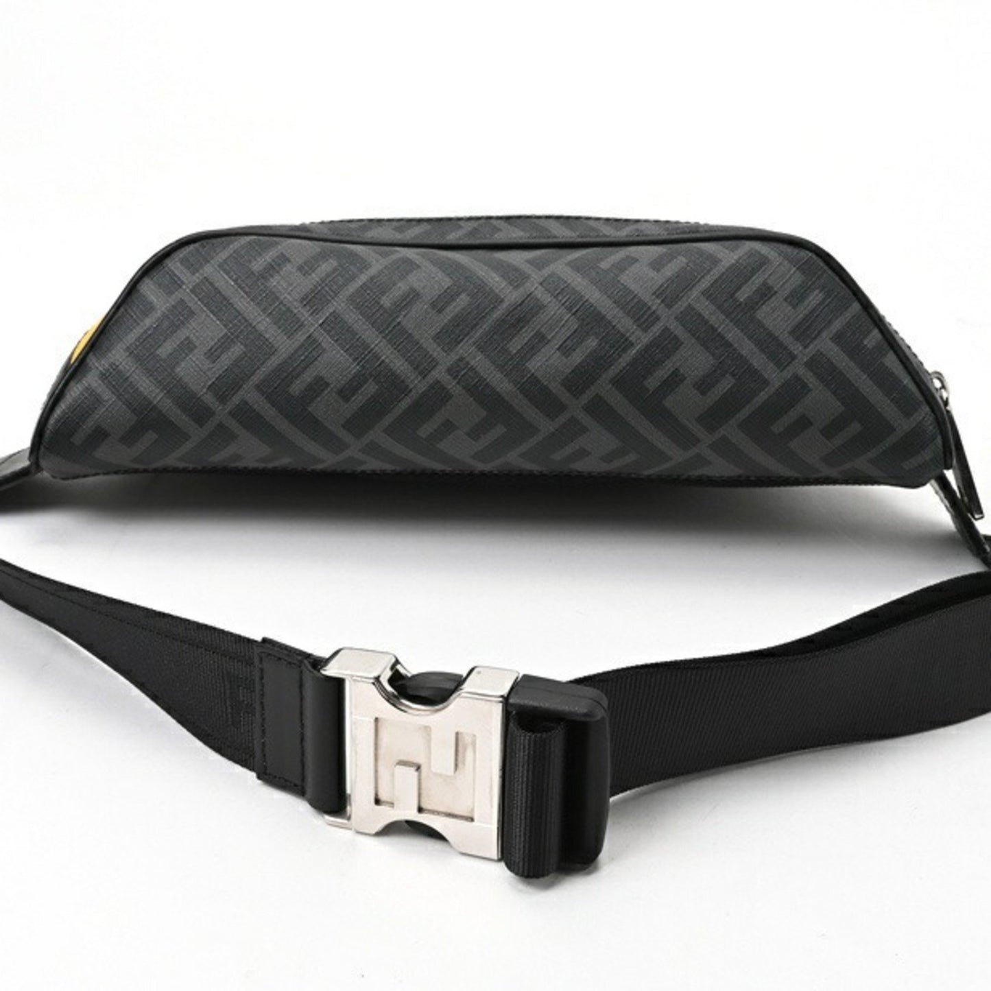 Fendi Zucca, Grey, Canvas, shoulder