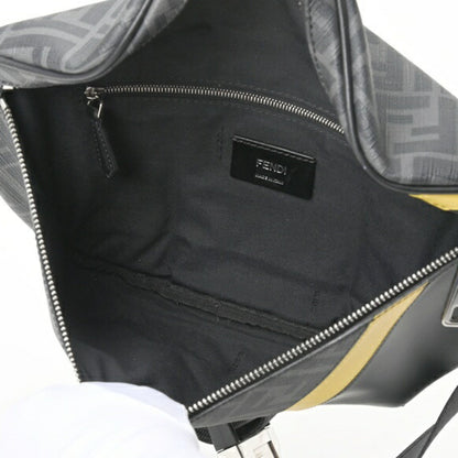Fendi Zucca, Grey, Canvas, shoulder