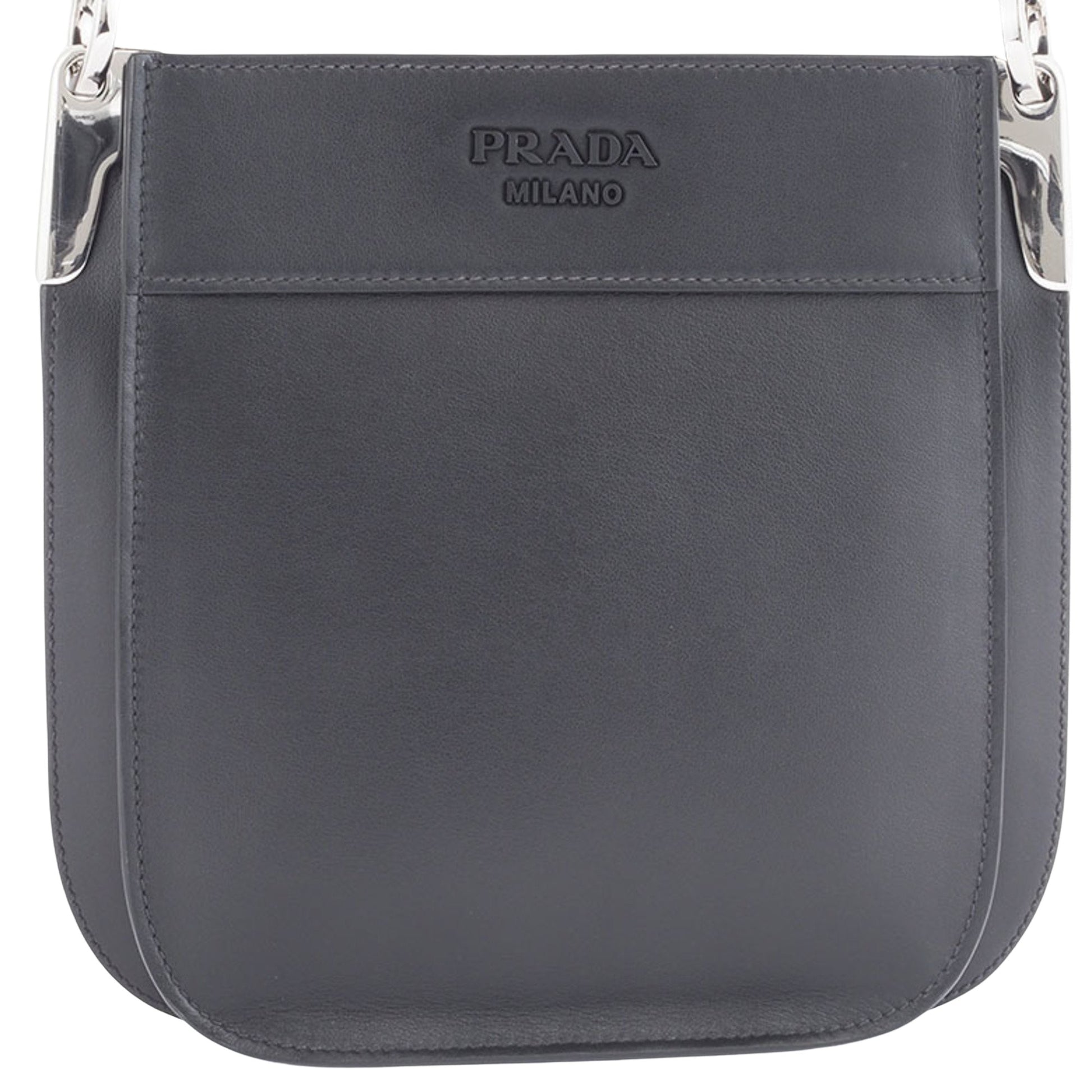 Prada Margit, Black, Leather, shoulder