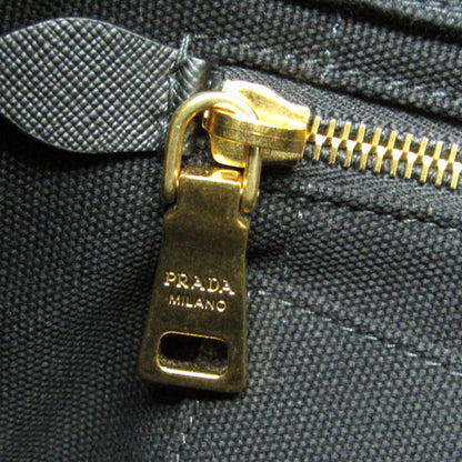 Prada Canapa, Black, Canvas, shoulder
