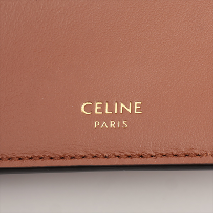 Celine 16 Trifold Wallet Leather, Brown, Leather, Wallet