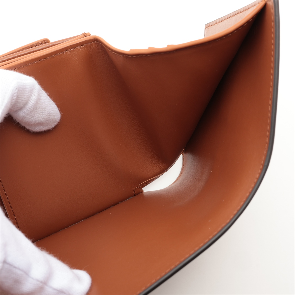 Celine 16 Trifold Wallet Leather, Brown, Leather, Wallet