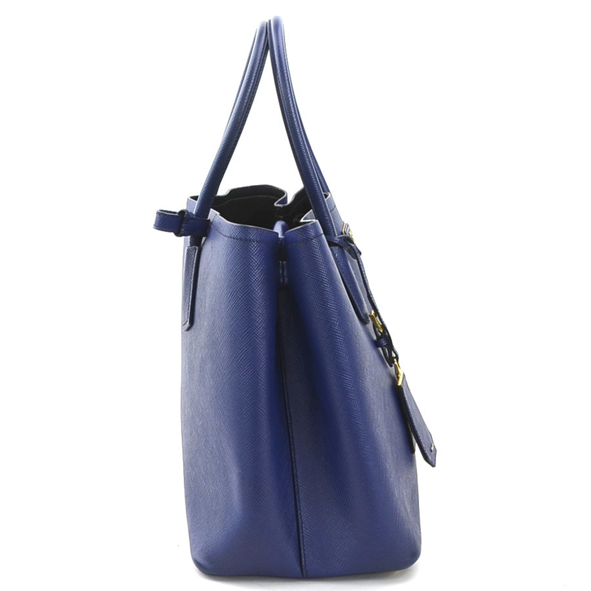 Prada Saffiano, Blue, Leather, handbag