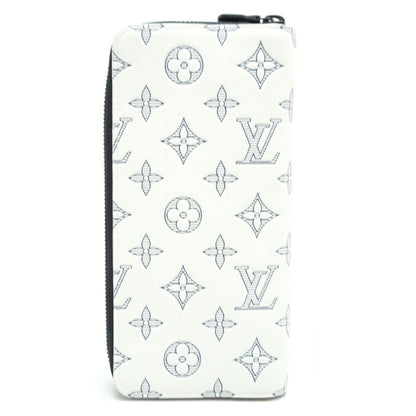 Louis Vuitton Zippy Wallet Vertical, White, Leather, wallet