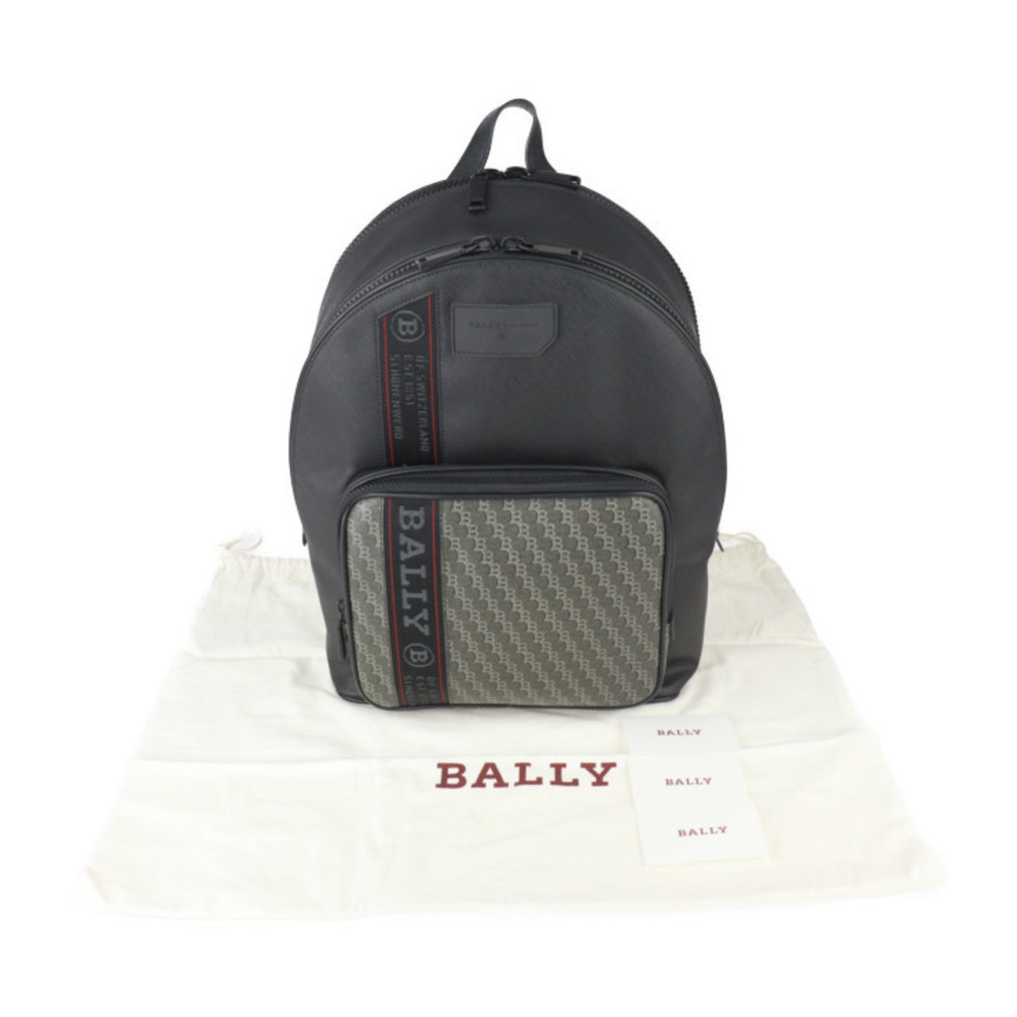 Bally, Black, Leather, backpack