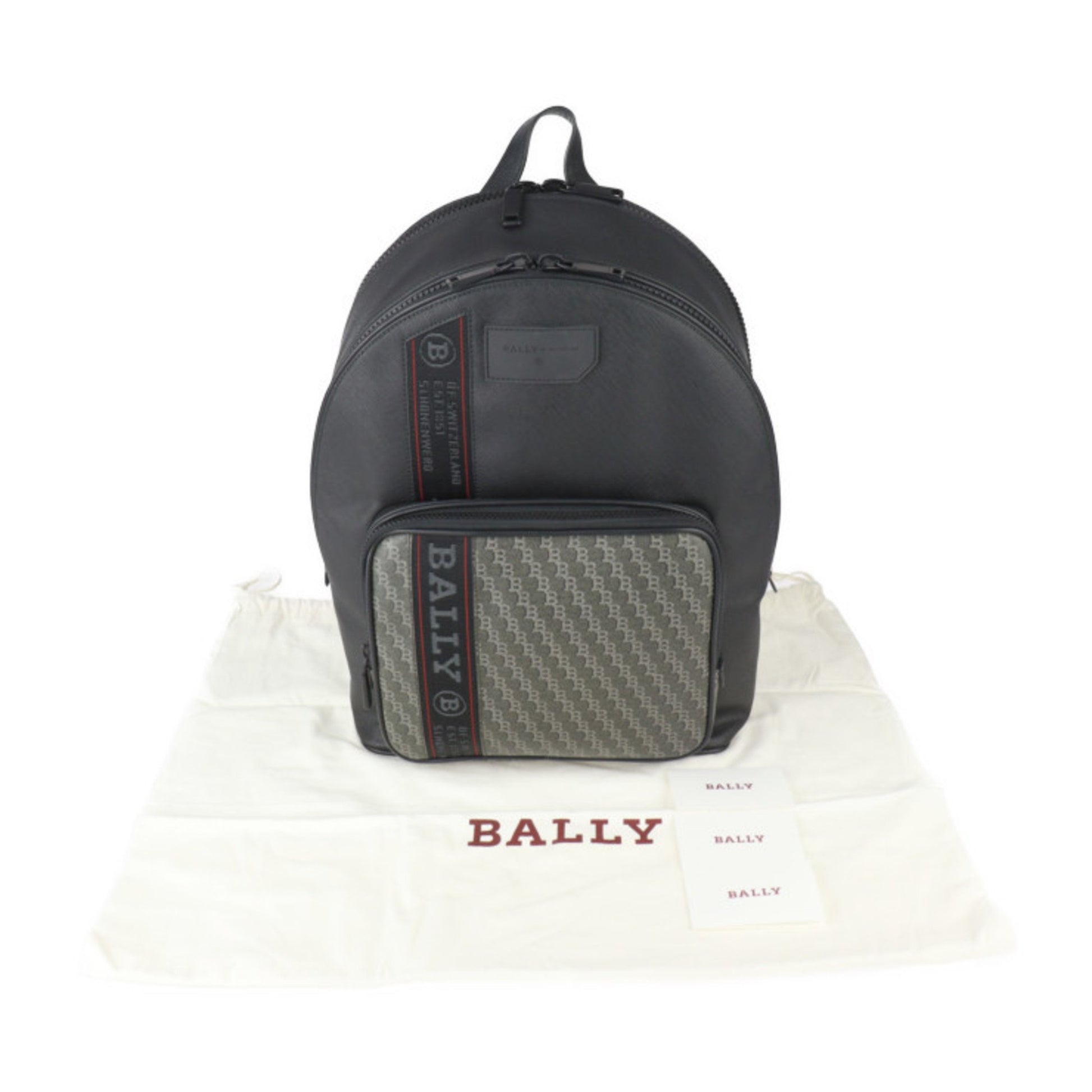 Bally, Black, Leather, backpack