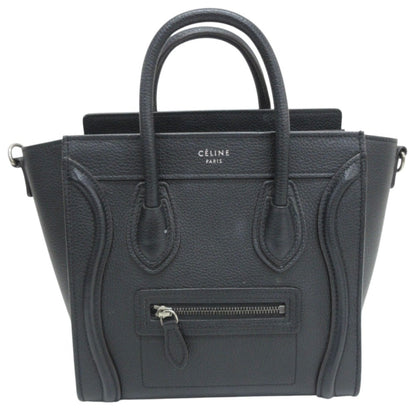 Céline Luggage, Black, Leather, handbag
