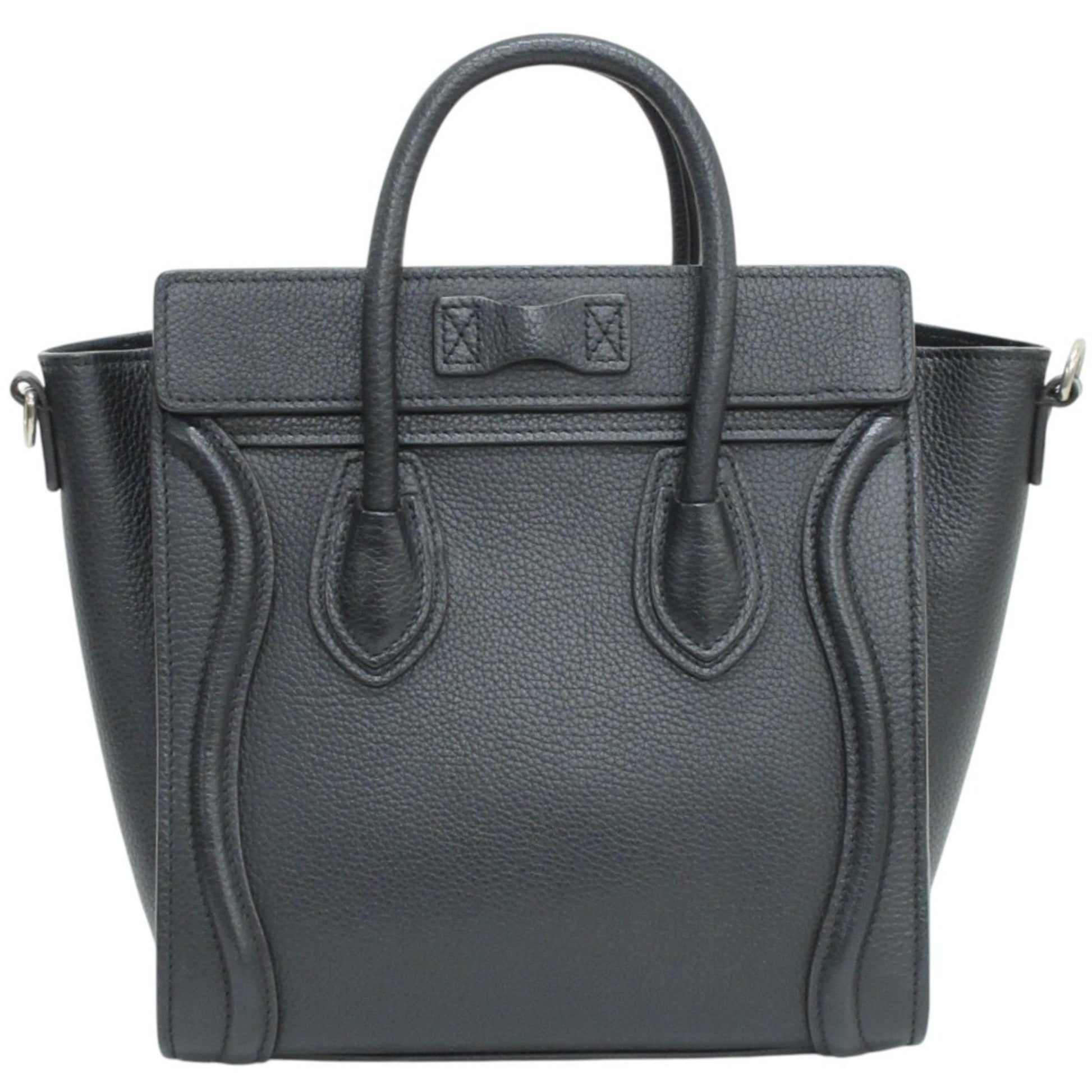 Céline Luggage, Black, Leather, handbag