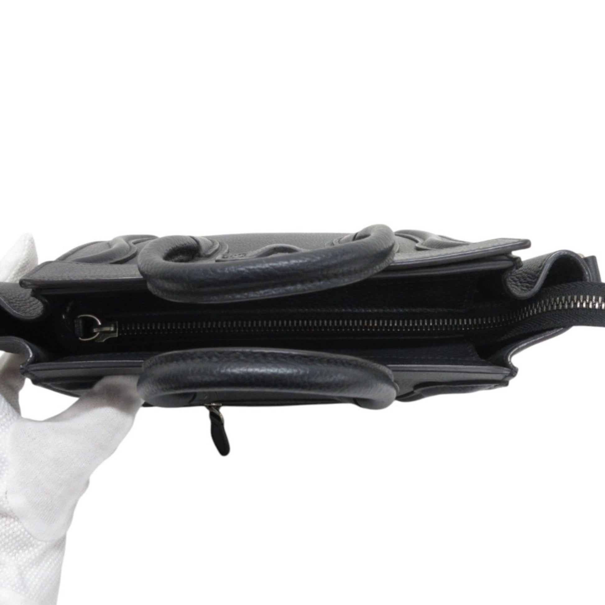 Céline Luggage, Black, Leather, handbag