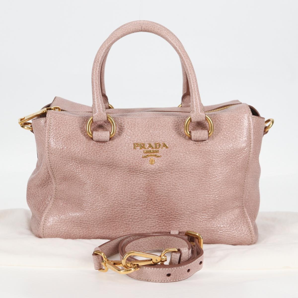 Prada Vitello, Pink, Leather, handbag
