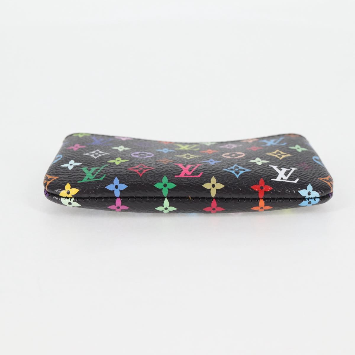 Louis Vuitton Pochette Clés, Black, Canvas, wallet