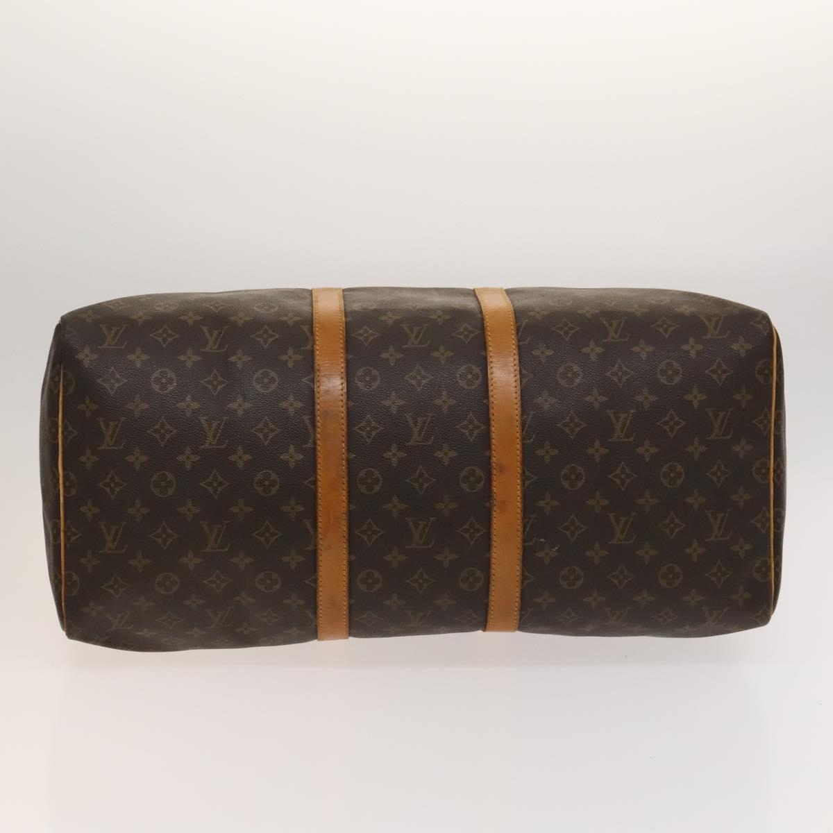 Louis Vuitton Keepall 55, Brown, Canvas, travel