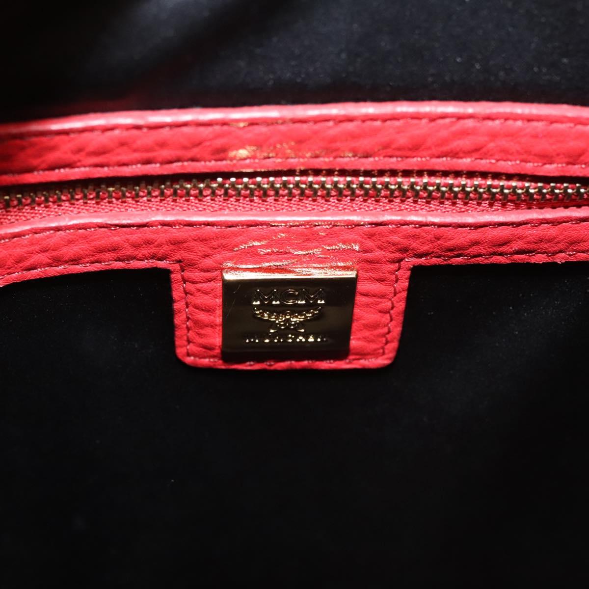 MCM Stark, Red, Leather, backpack