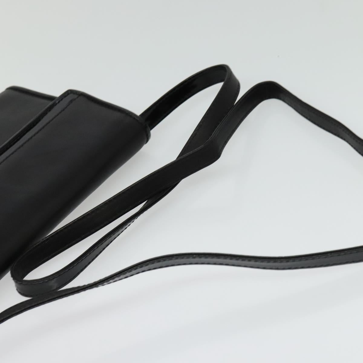 Fendi Envelope Clutch Leather, BLACK, LEATHER, Clutche & pouche