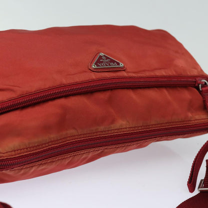Prada Tessuto, Red, Canvas, shoulder