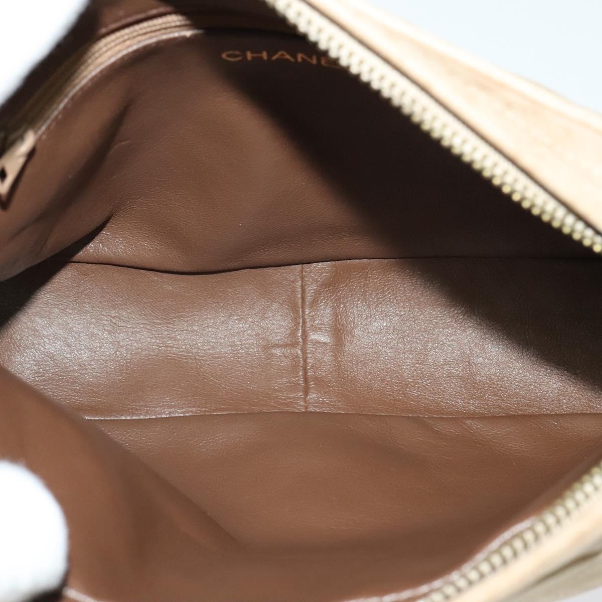 Chanel Camera, Beige, Leather, shoulder